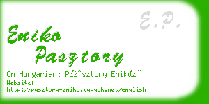 eniko pasztory business card